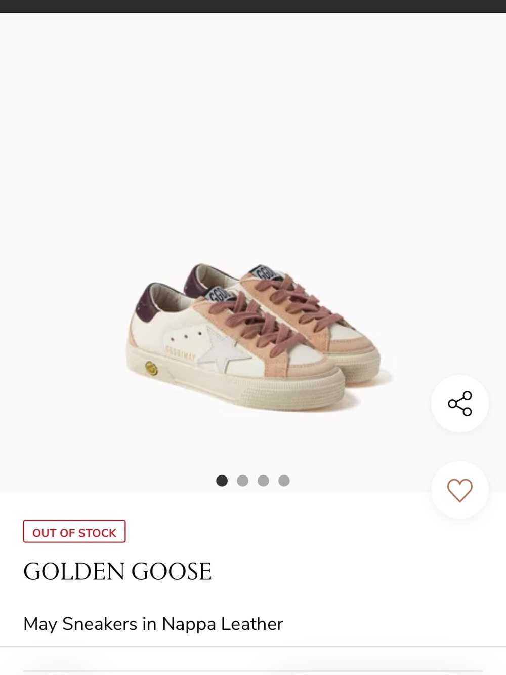 Brand new (worn once around the house and yard) Golden Goose May Sneakers